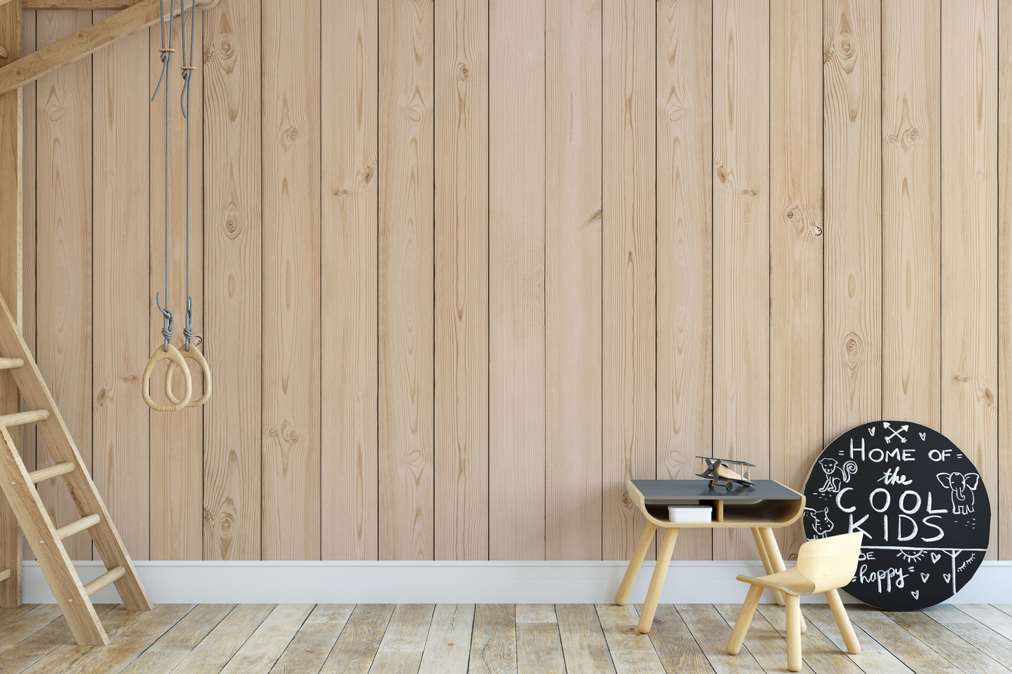 Wooden vertical stripes wallpaper style
