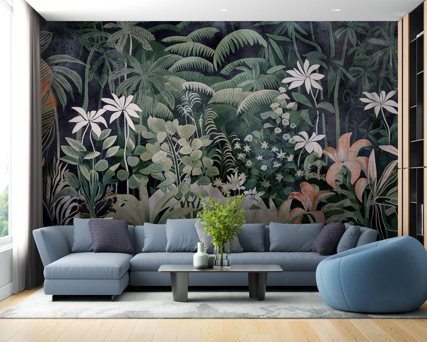 Equatorial Eden Vibrant Jungle Wallpaper Mural