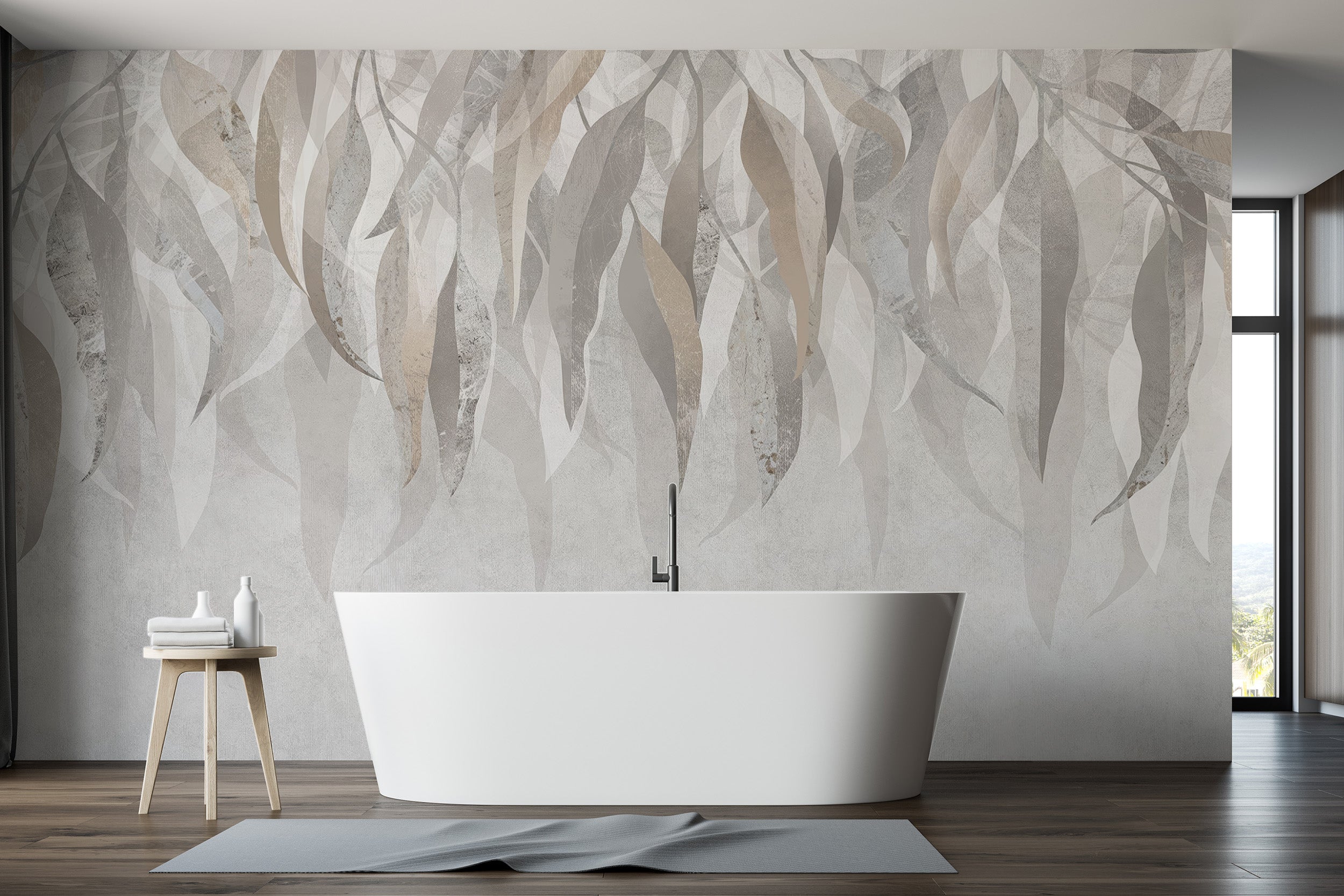 Bold and elegant grunge gleam mural concept