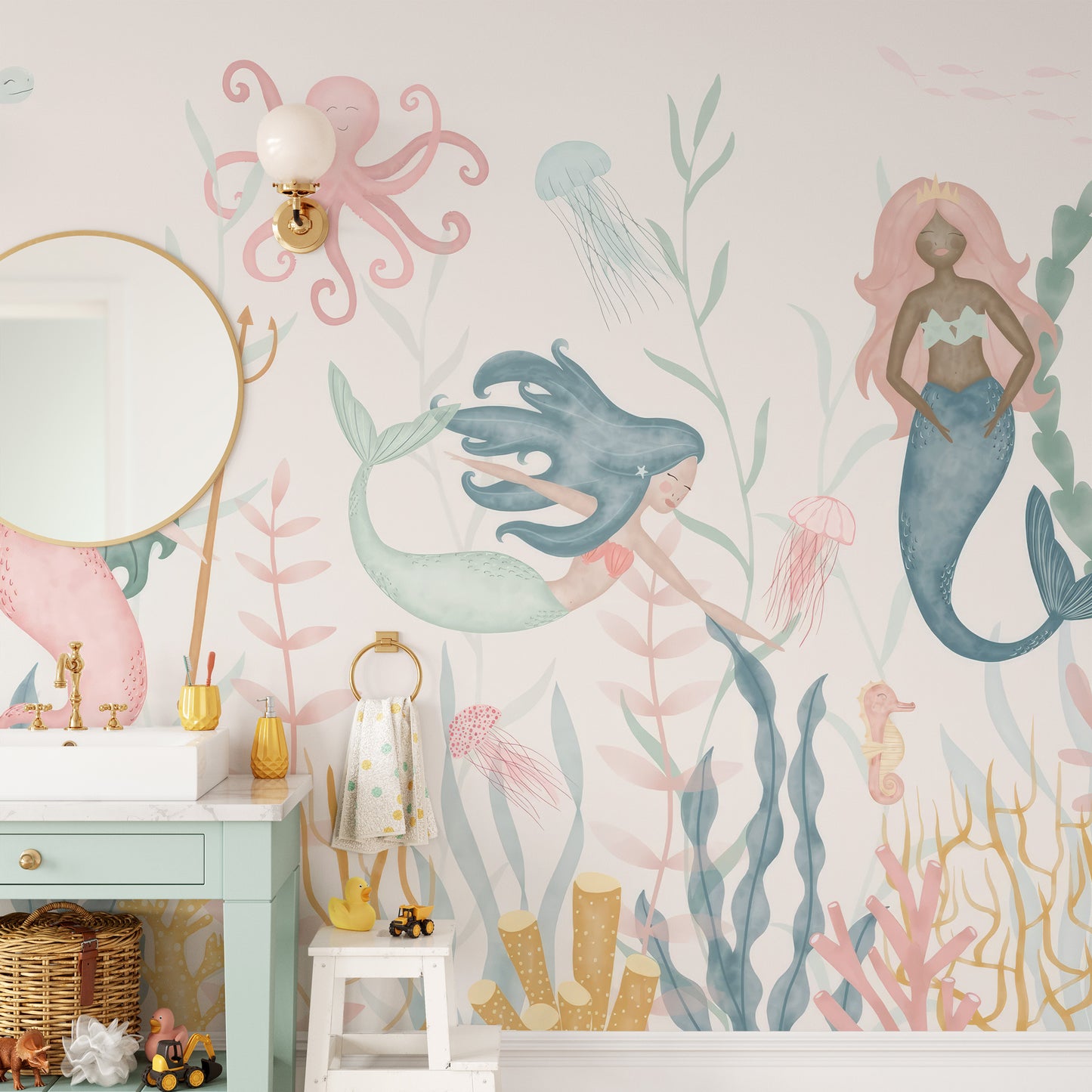 Dreamy Aquatic Ballet Wallpaper