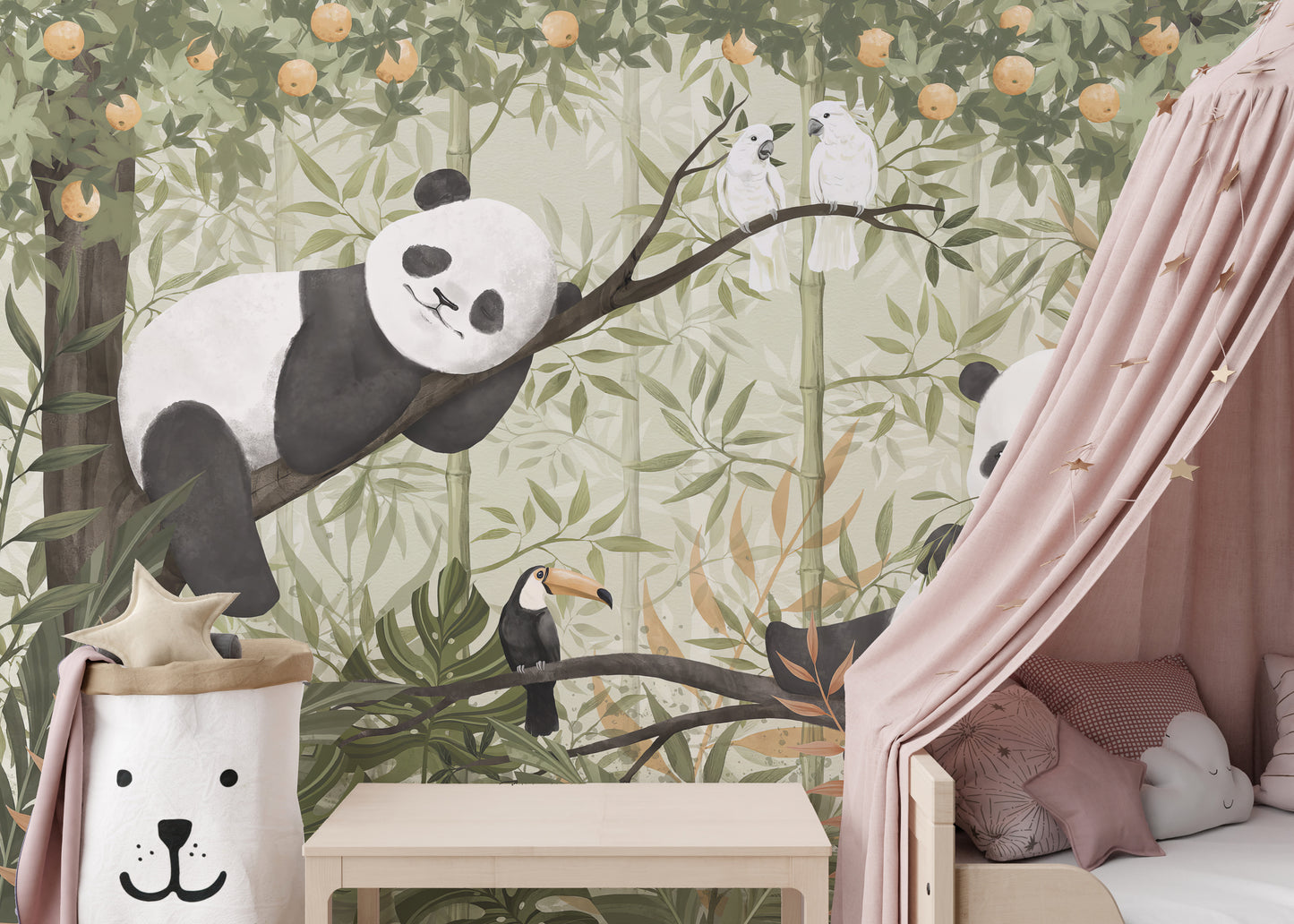 Peaceful Panda Canopy Wall Mural