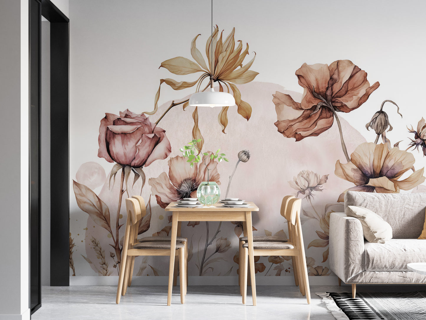 Vintage Floral Wall Mural