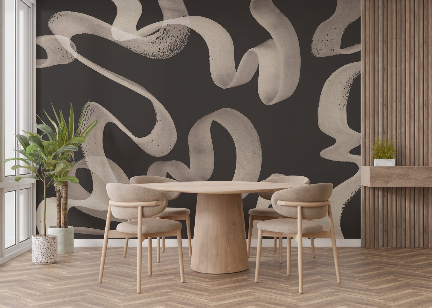 Abstract Swirls Wall Mural