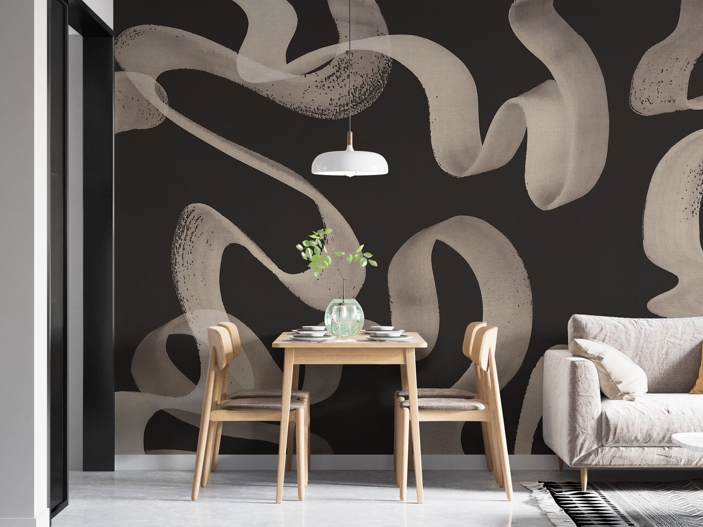 Abstract Swirls Wall Mural