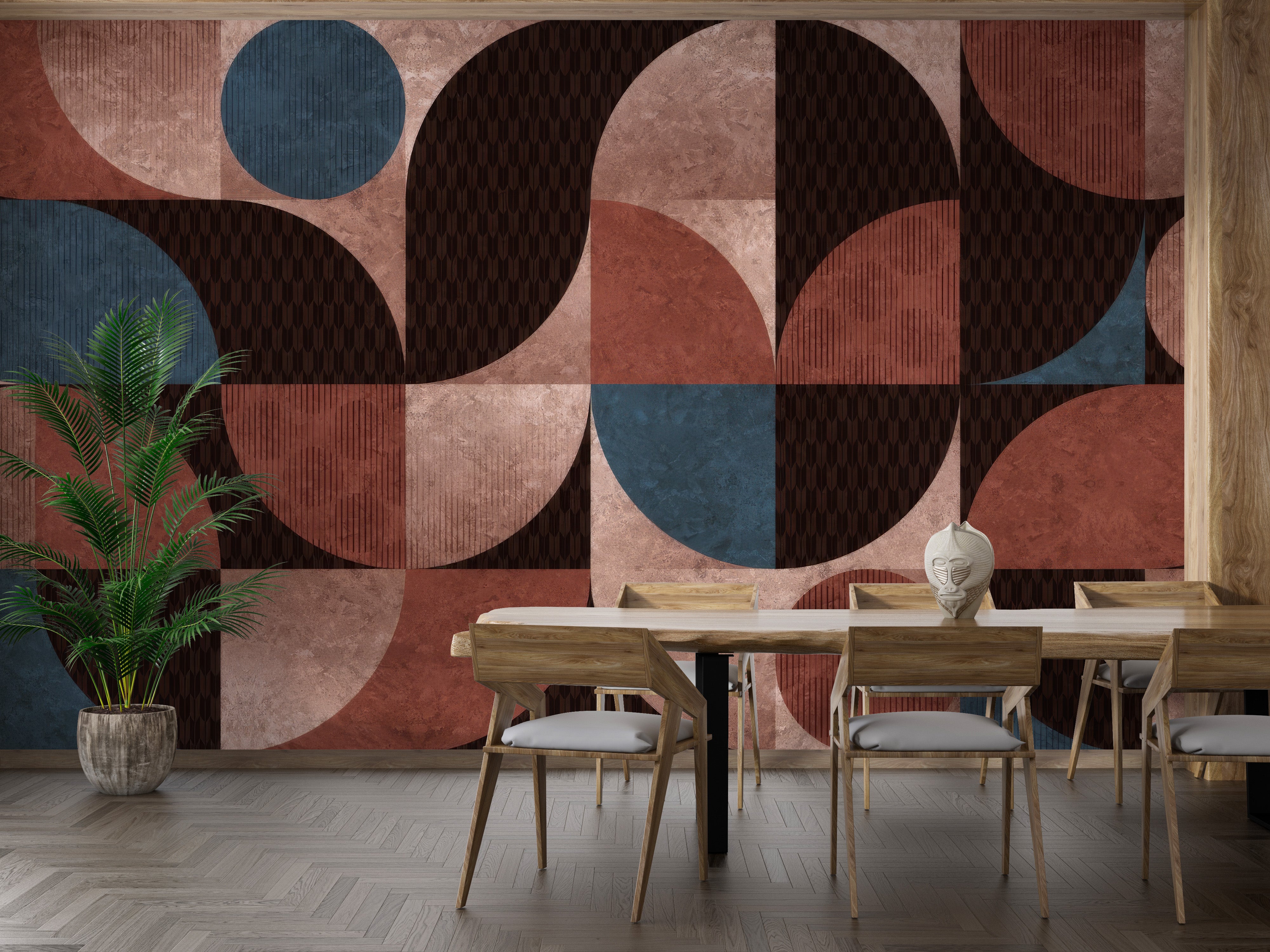 Earthy palette abstract wallpaper style
