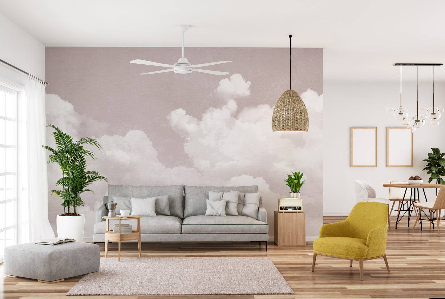 Pink Clouds Wall Mural