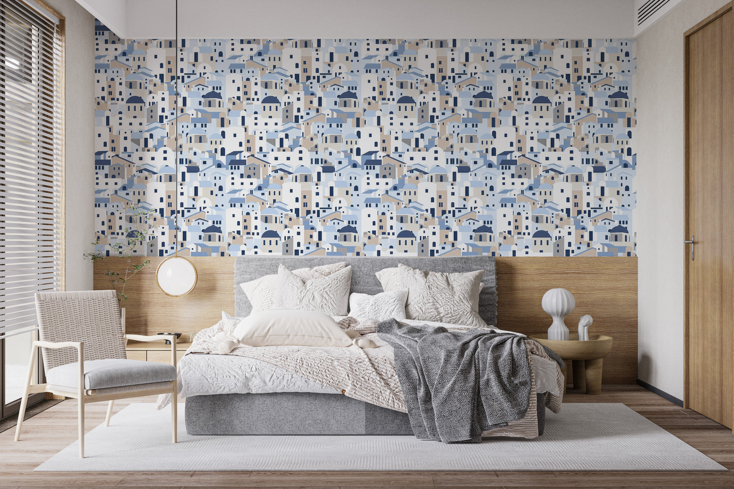 Santorini Repeat Pattern Wallpaper