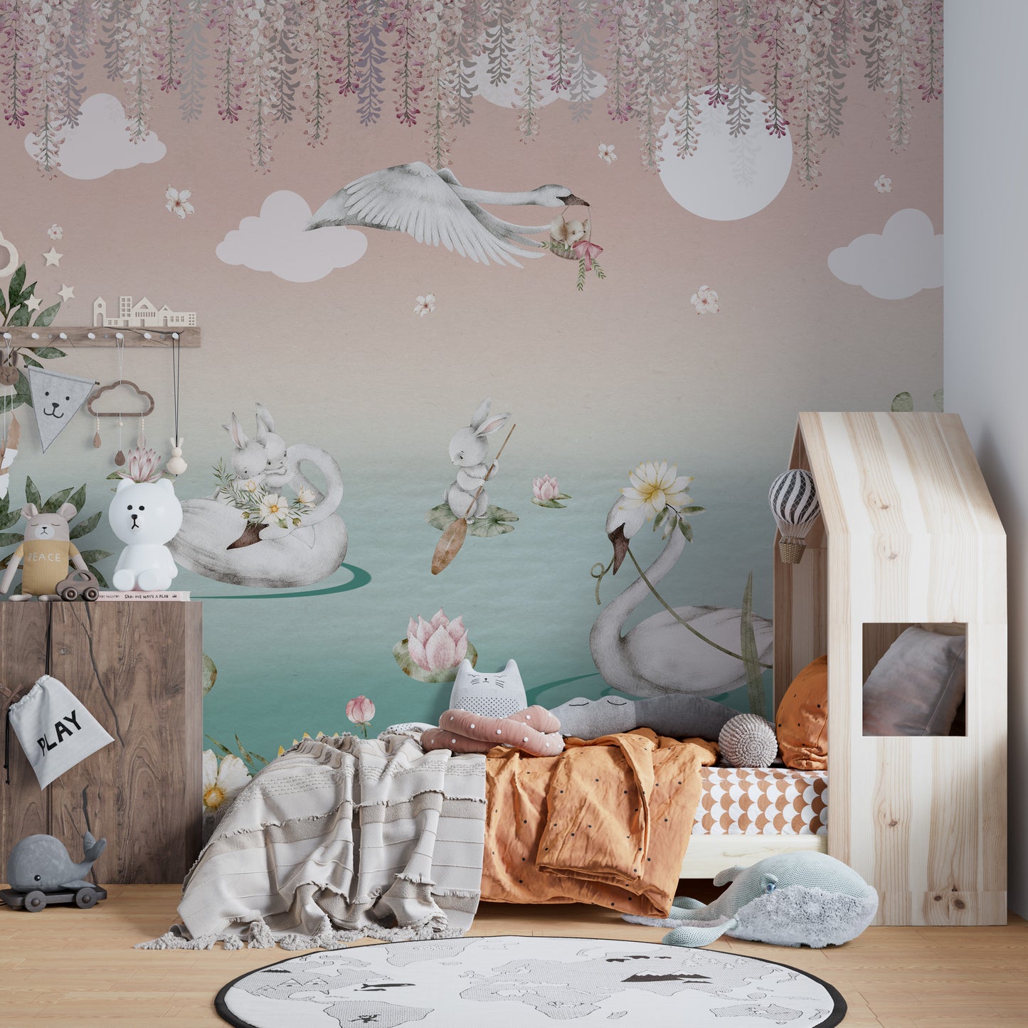 Swan Lake Wall Mural