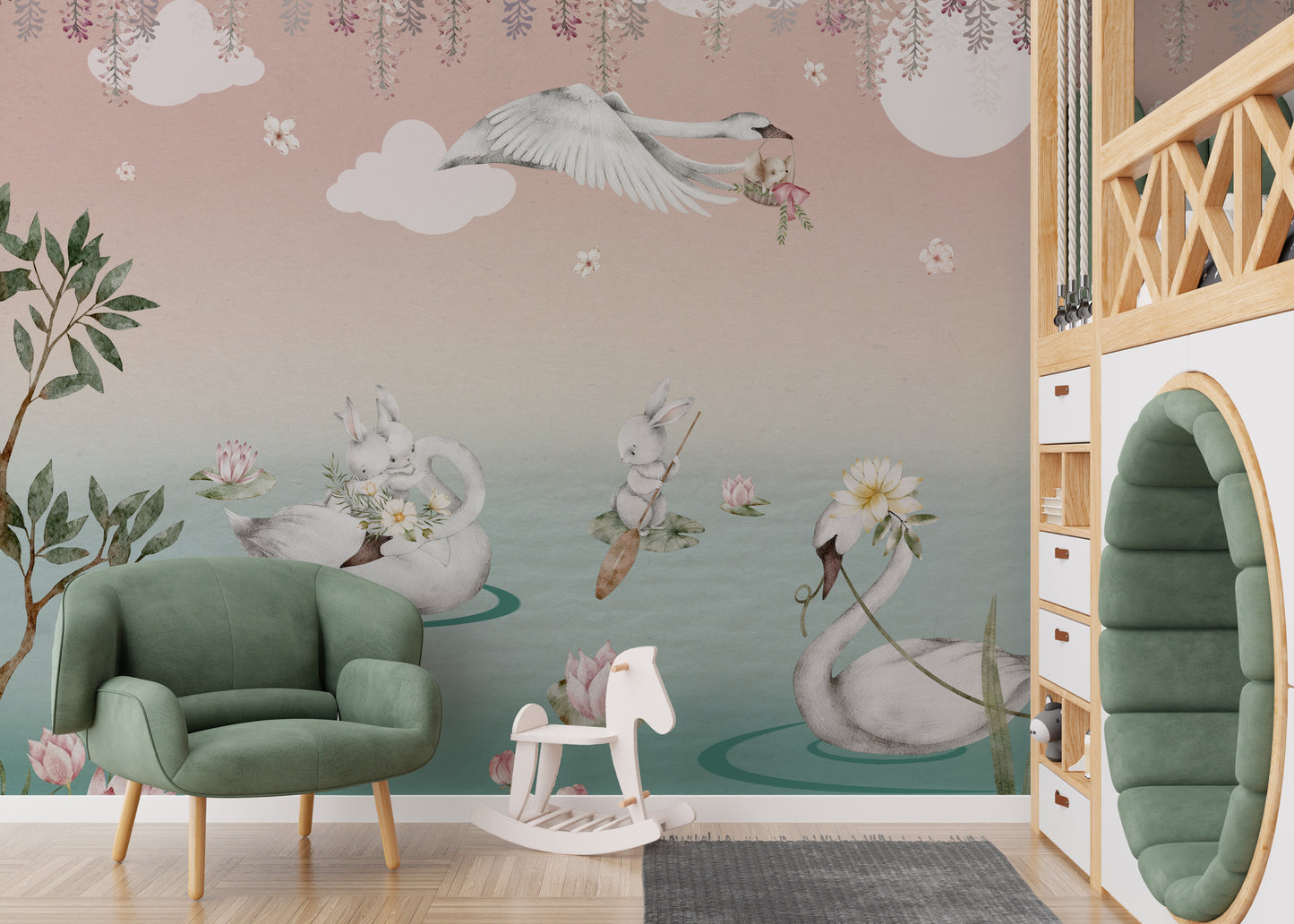 Swan Lake Wall Mural