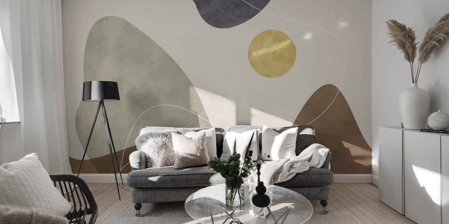 Bold abstract wallpaper mural for walls