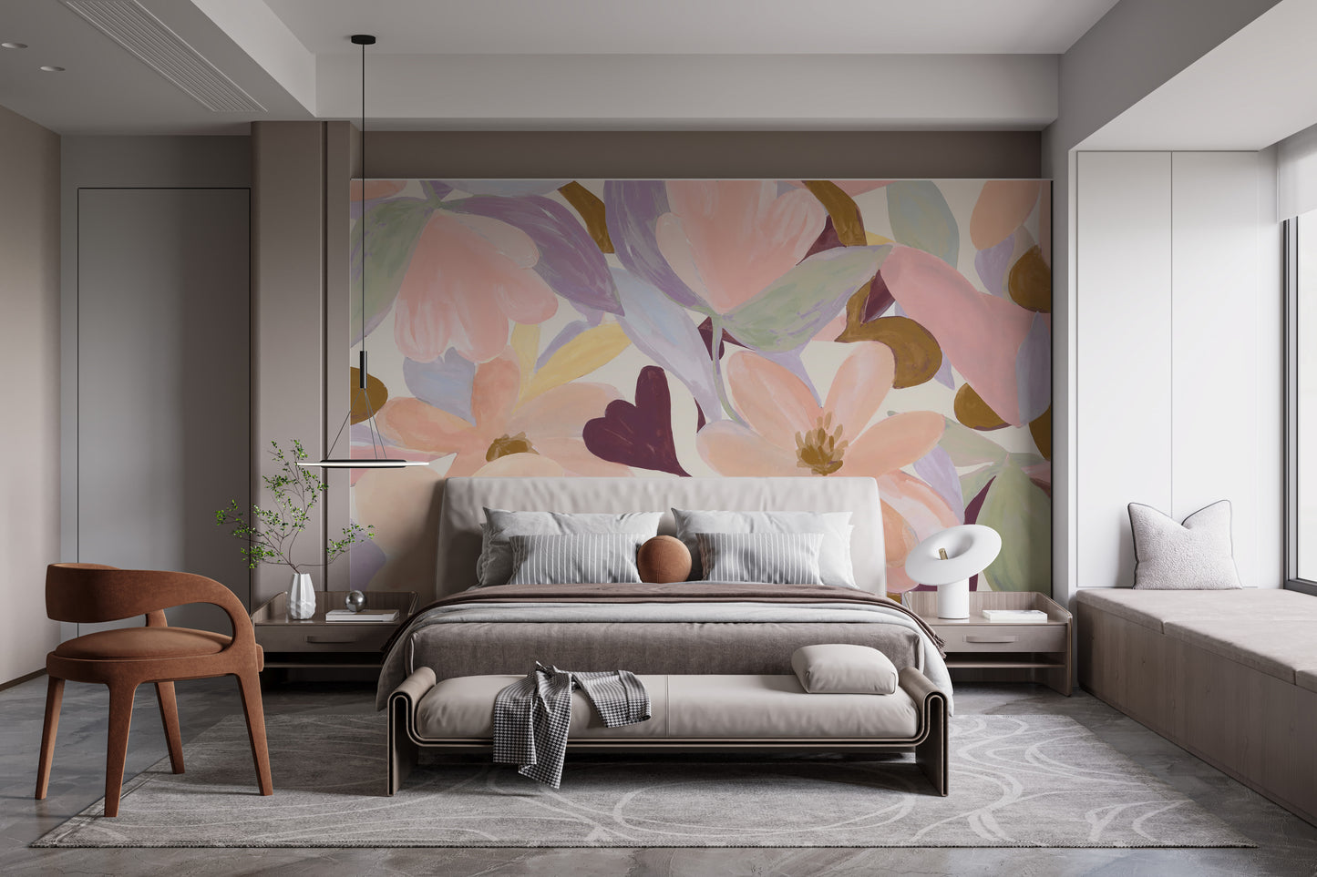 Watercolor Flowers Wall mural