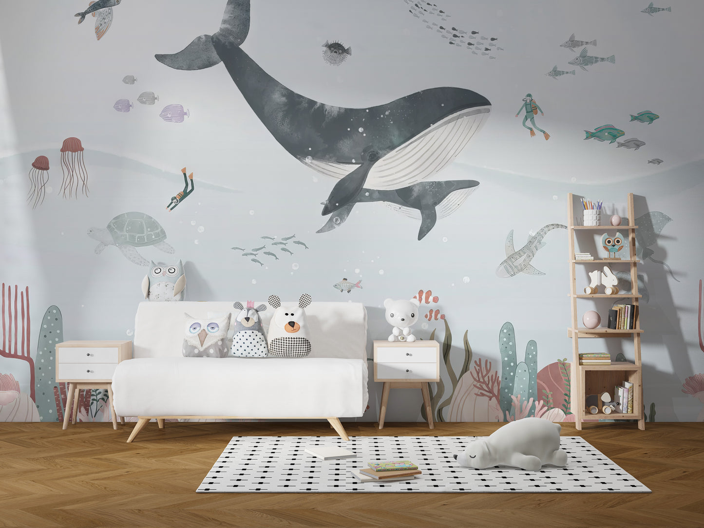 Ocean Whale Wallpaper Mural