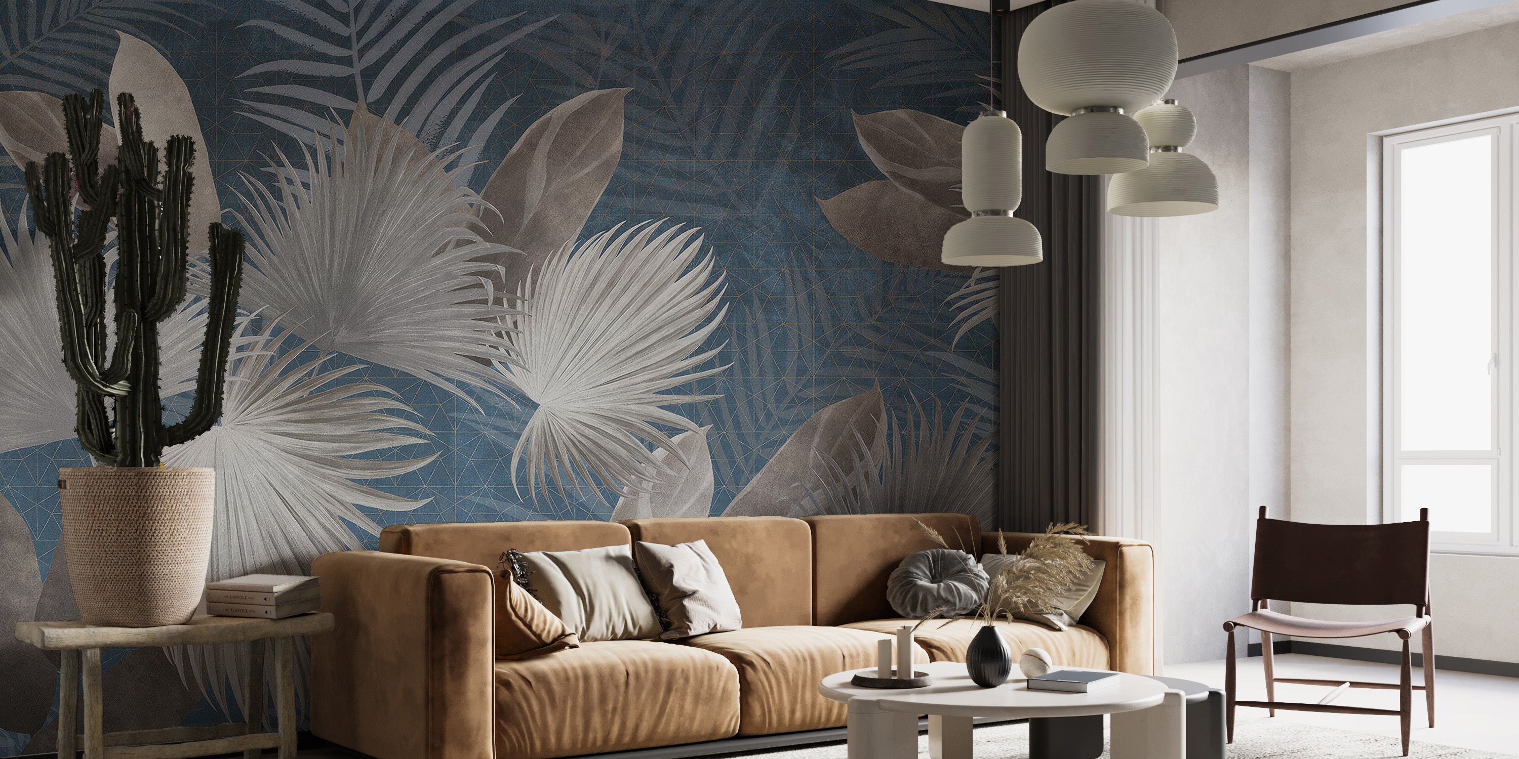 Bold El Dorado-inspired blue wallpaper design