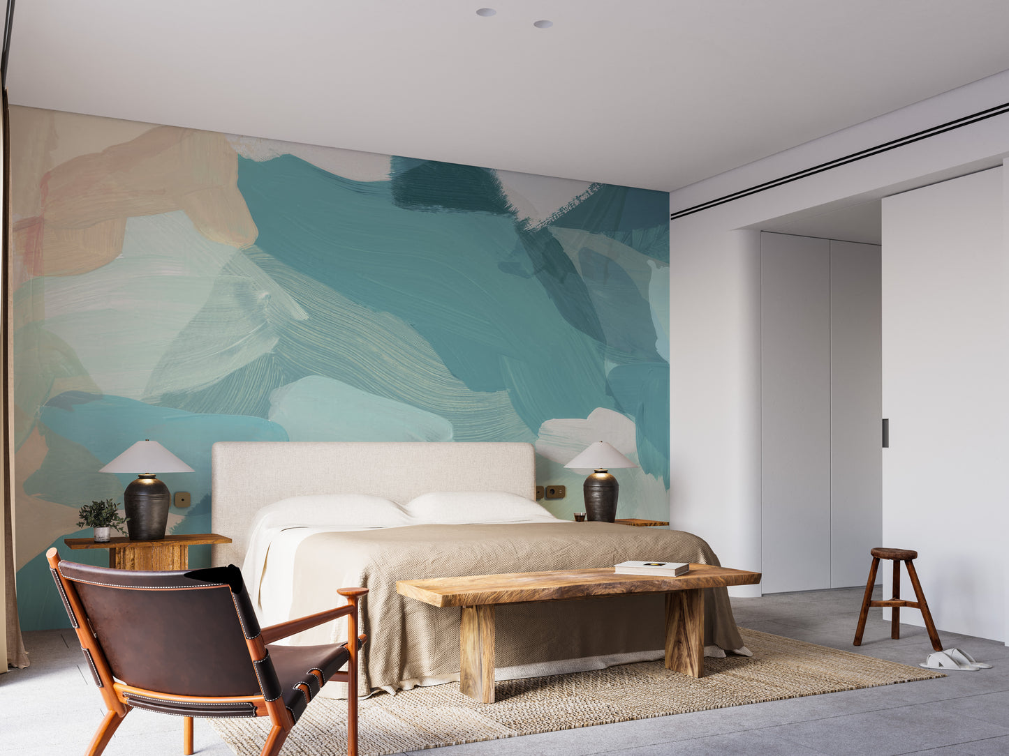 Abstract Brushstroke Wall Mural