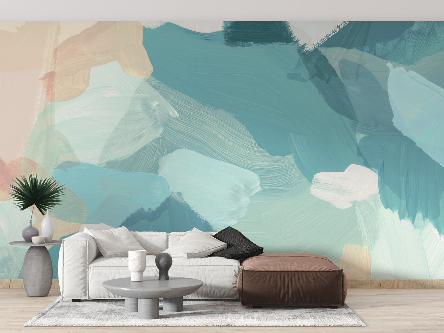 Abstract Brushstroke Wall Mural