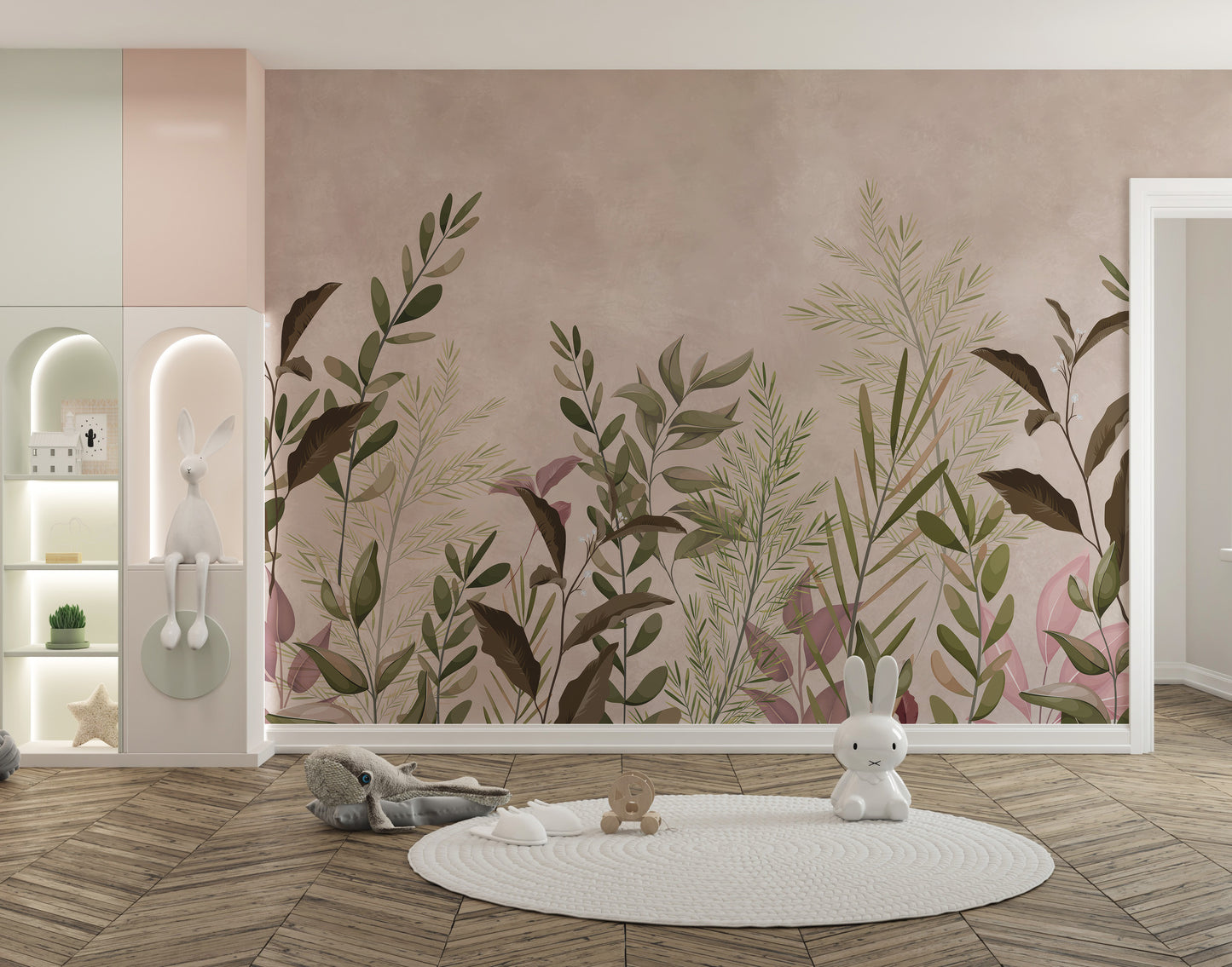 Dreamy pristine haven wall mural tones