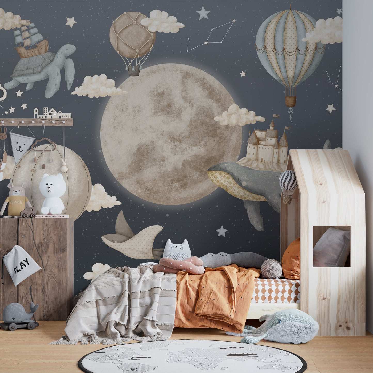 Vintage Balloon Wall Mural