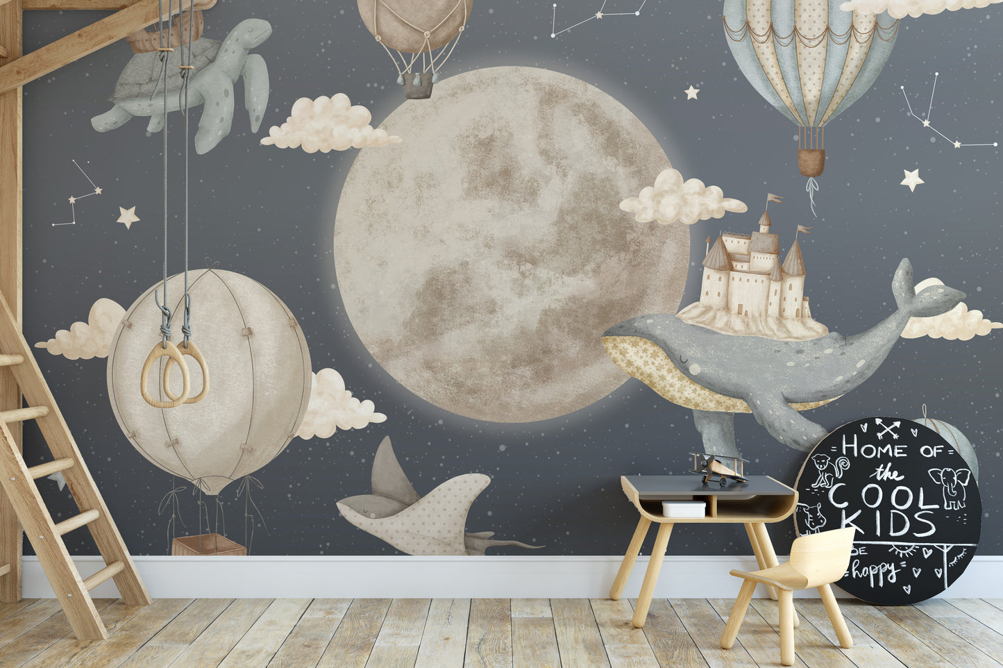 Vintage Balloon Wall Mural