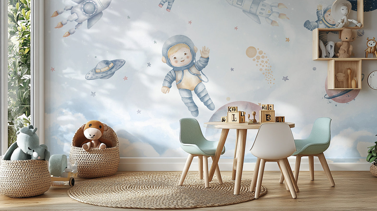 Space Adventure Kids Wallpaper