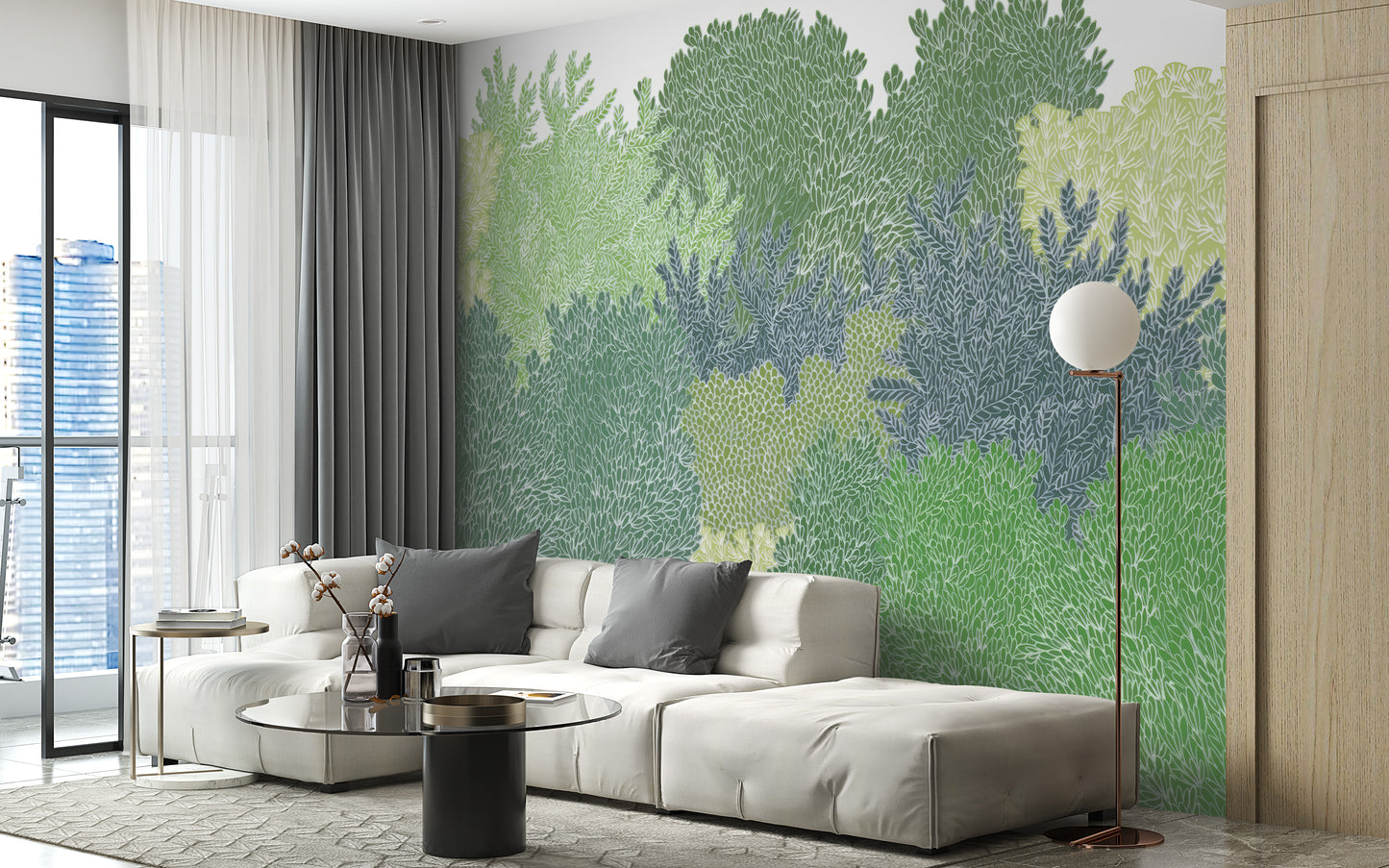 Green Canopy Wall Mural