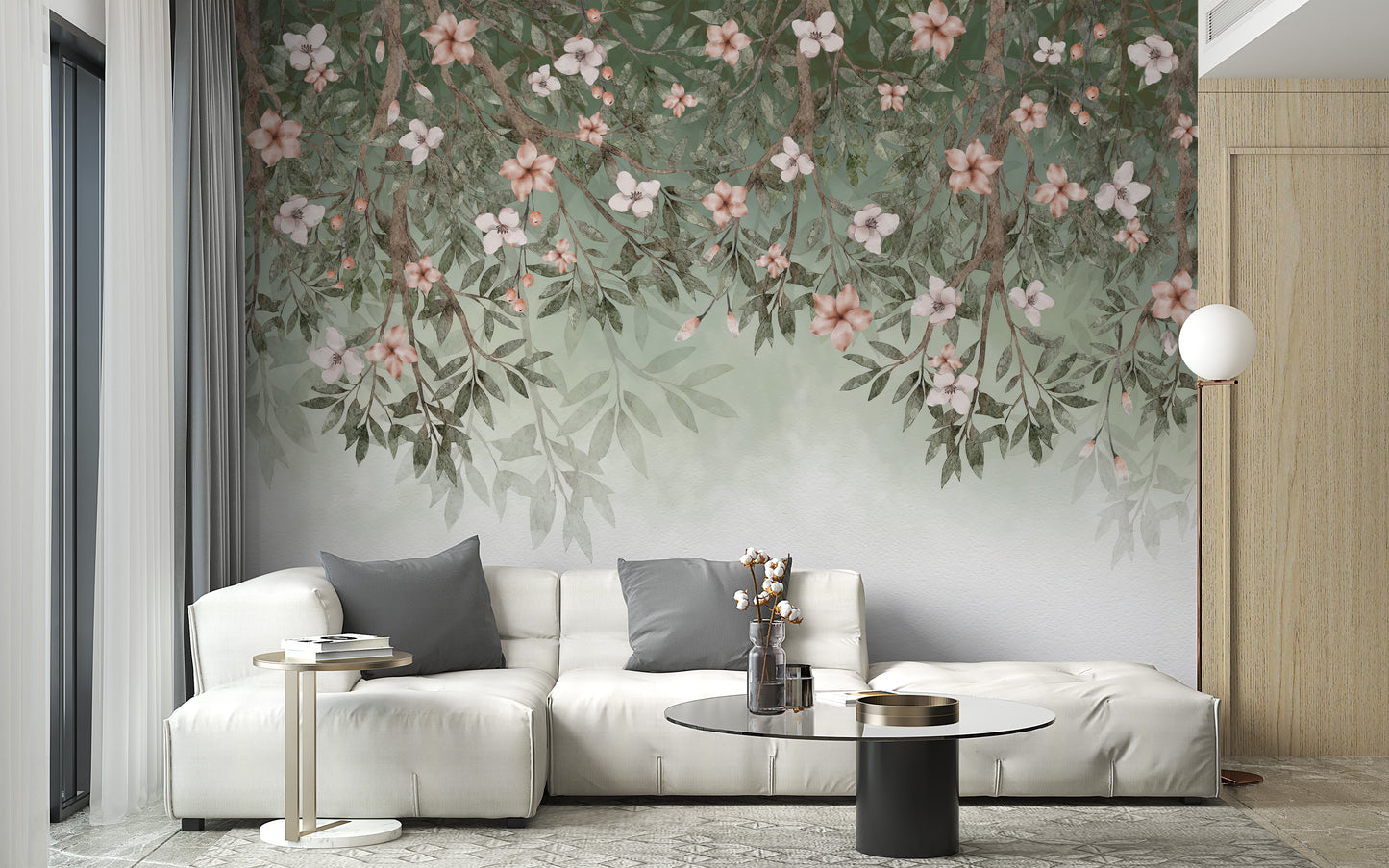 Hanging Flowers Wall Mural