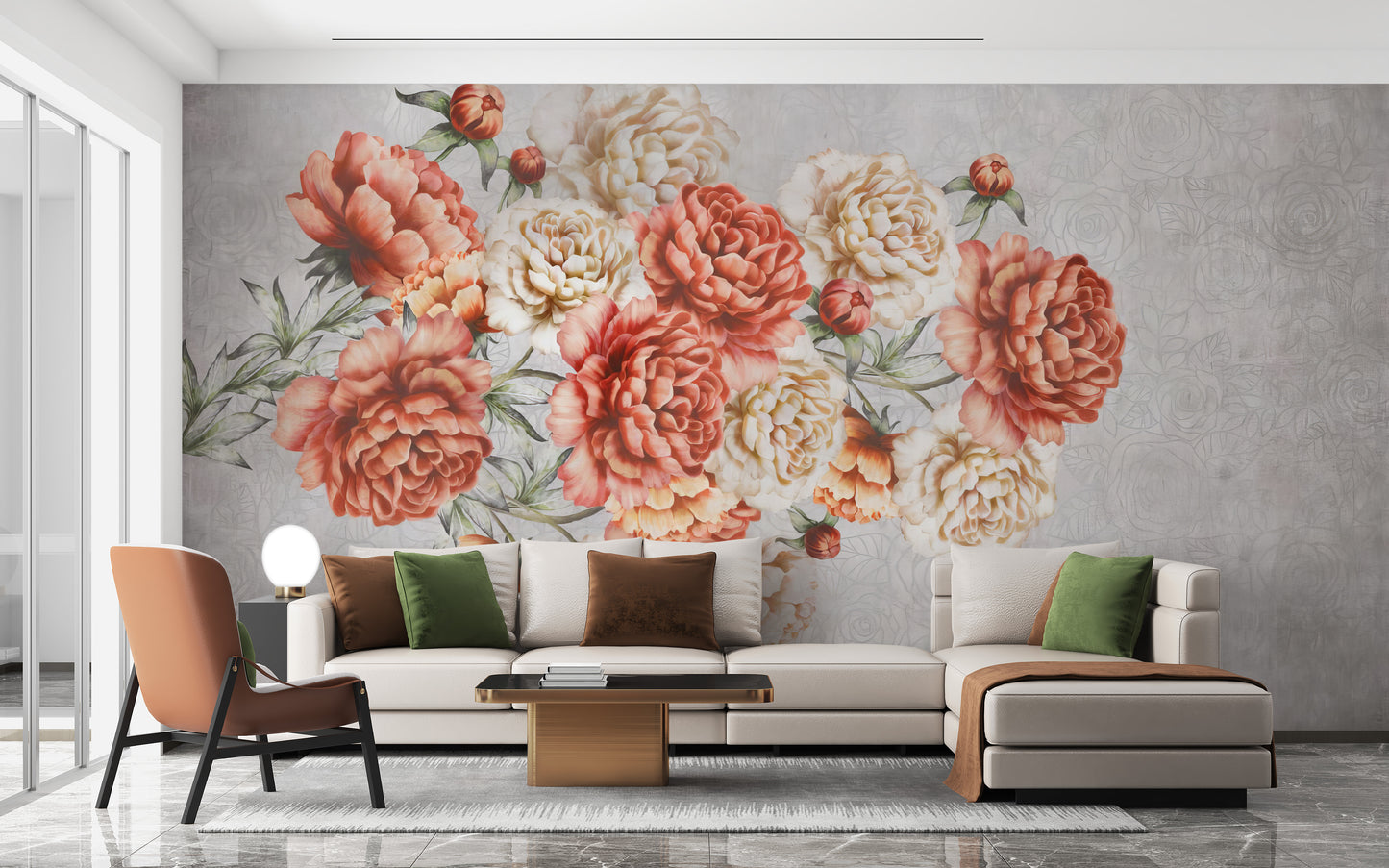 Timeless rose grace mural for serene style