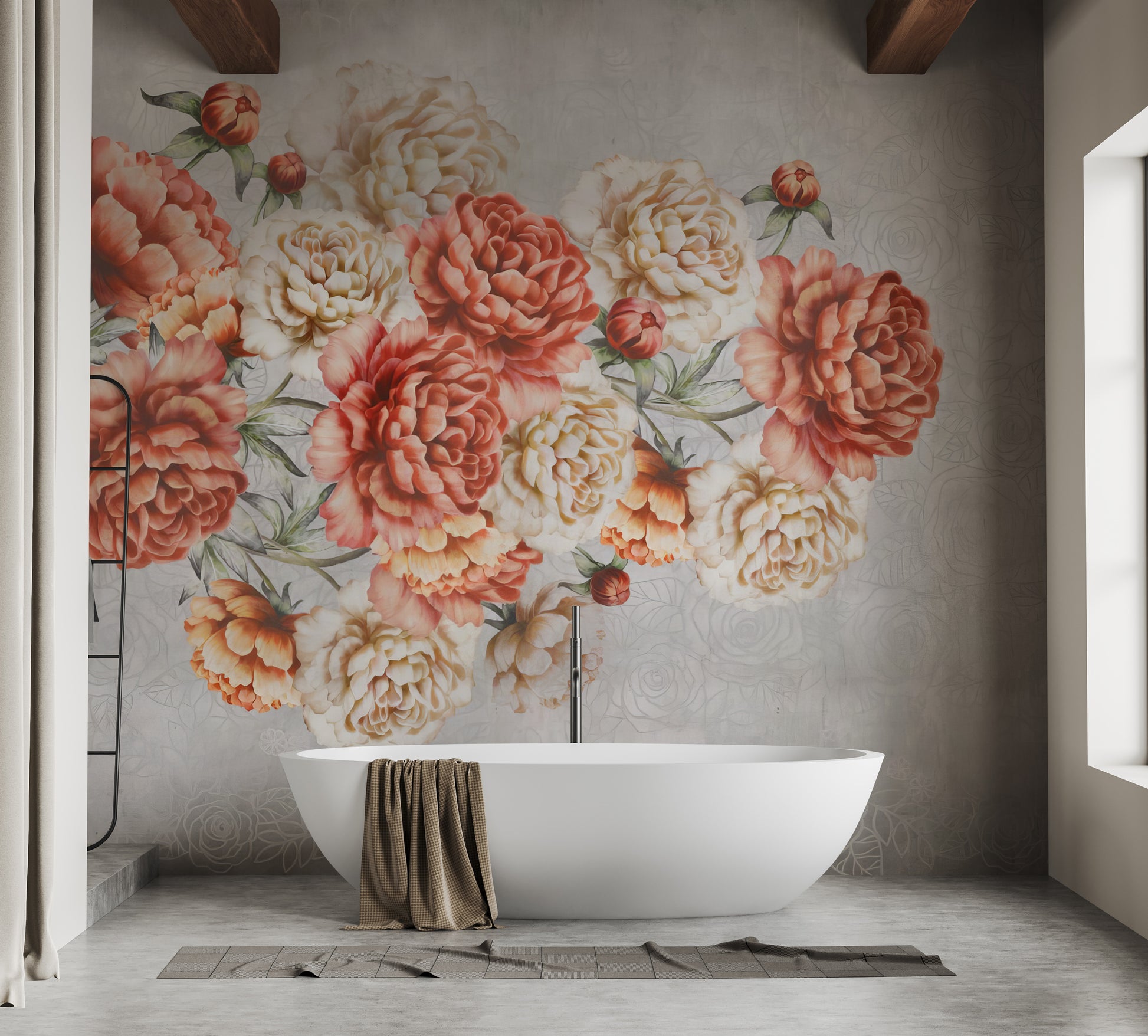 Rose Grace Wall Mural - Giffywalls