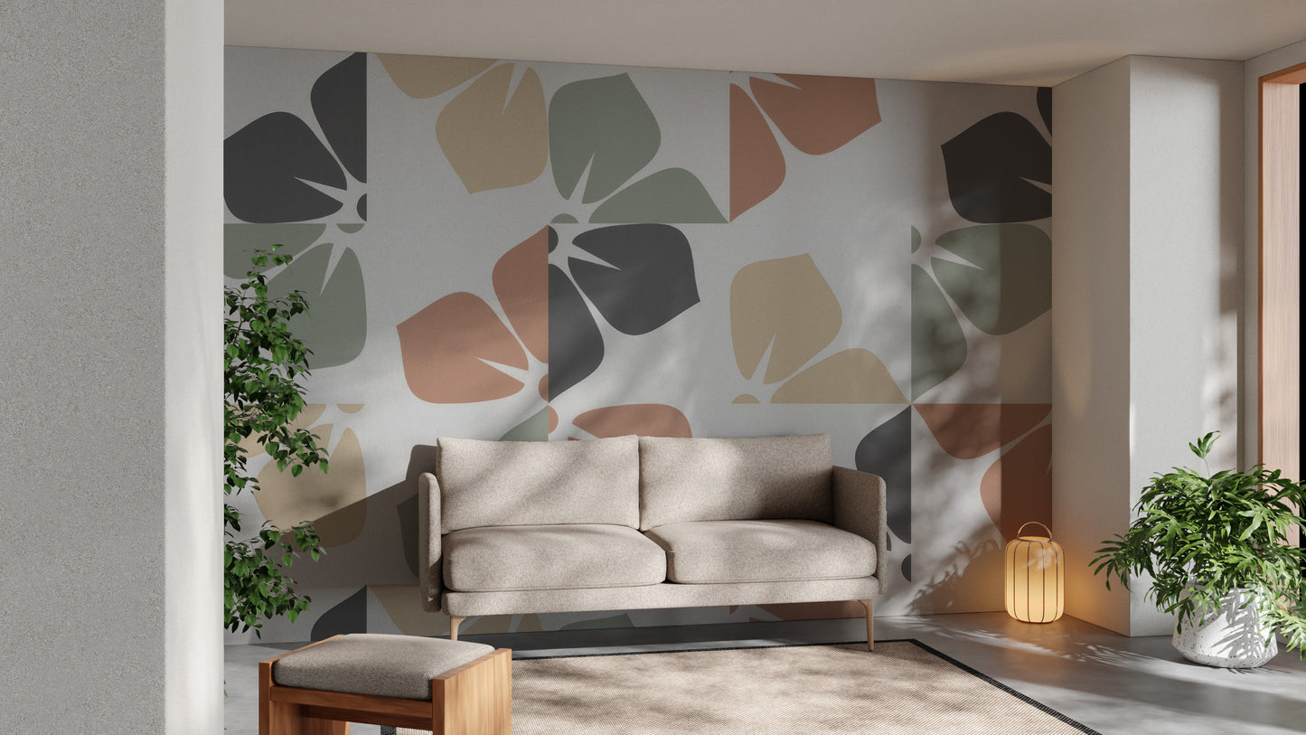 Abstract Foliage Wall Mural