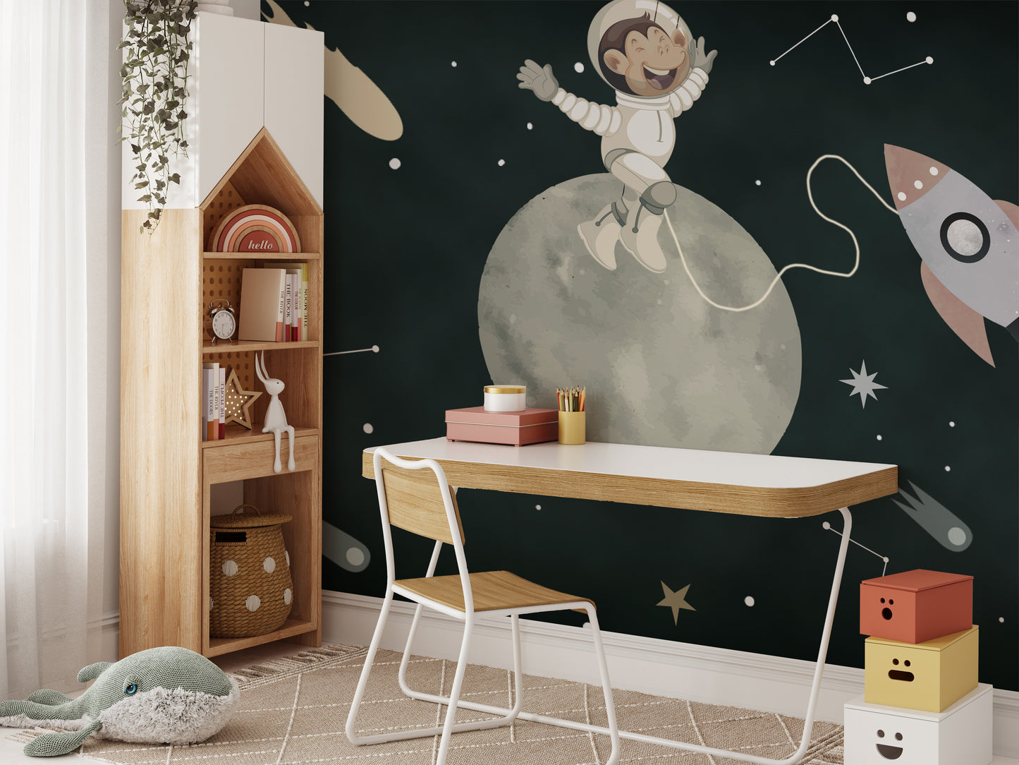 Space Pup Odyssey Wall Mural