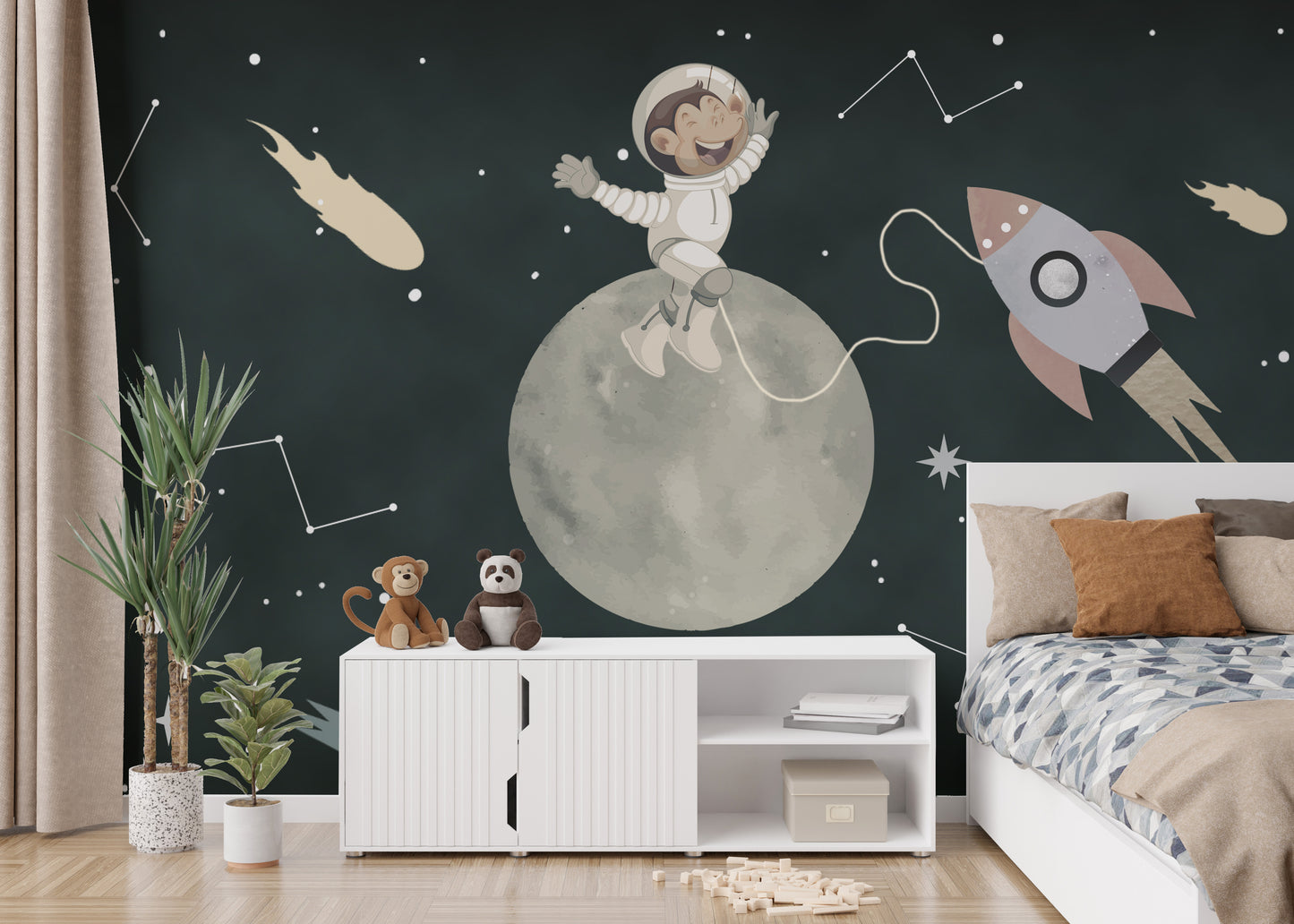 Space Pup Odyssey Wall Mural