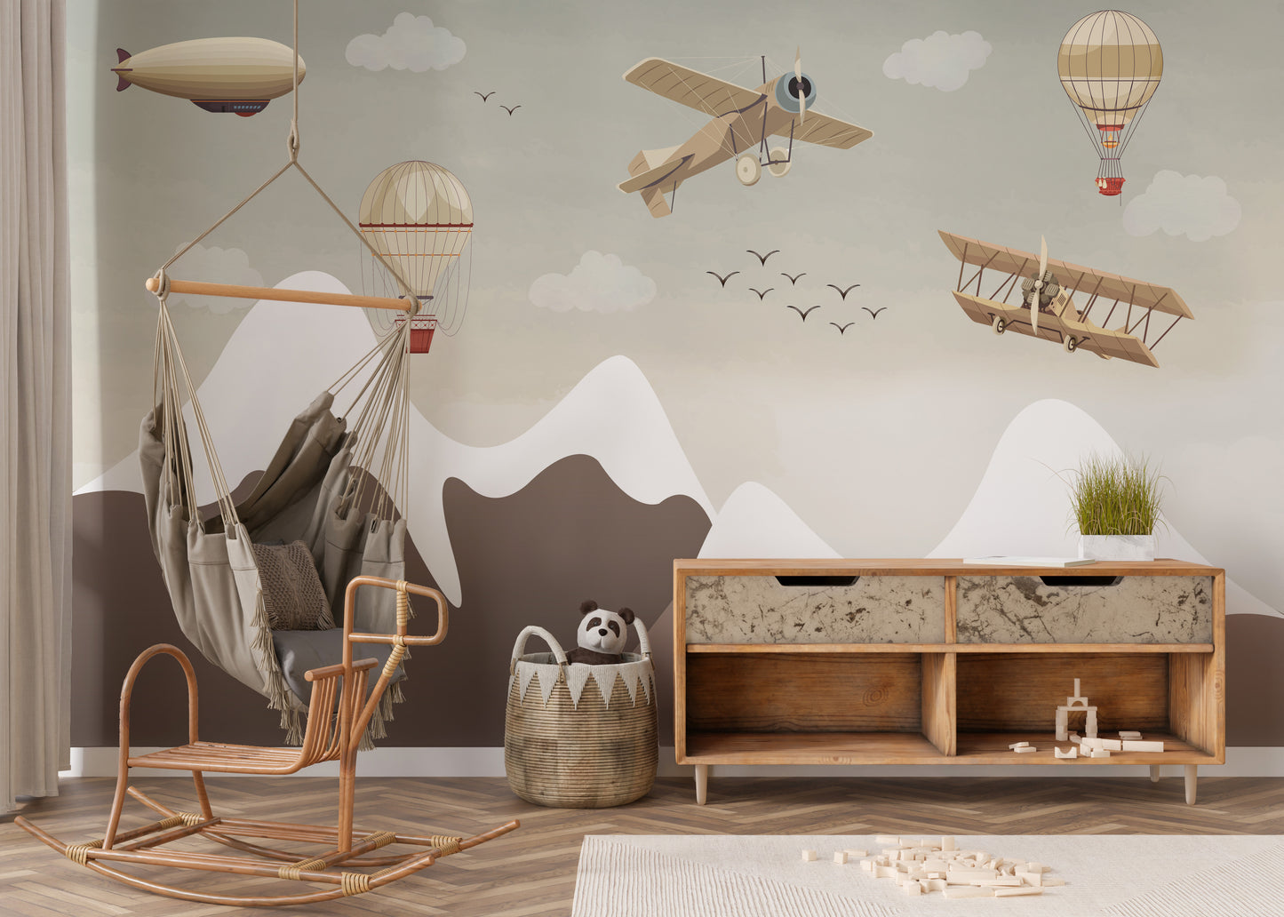 Vintage Flight Wall Mural