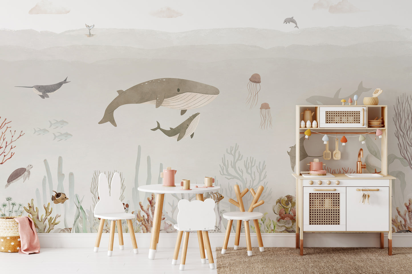 Sensational sea brown wallpaper for kids rooms