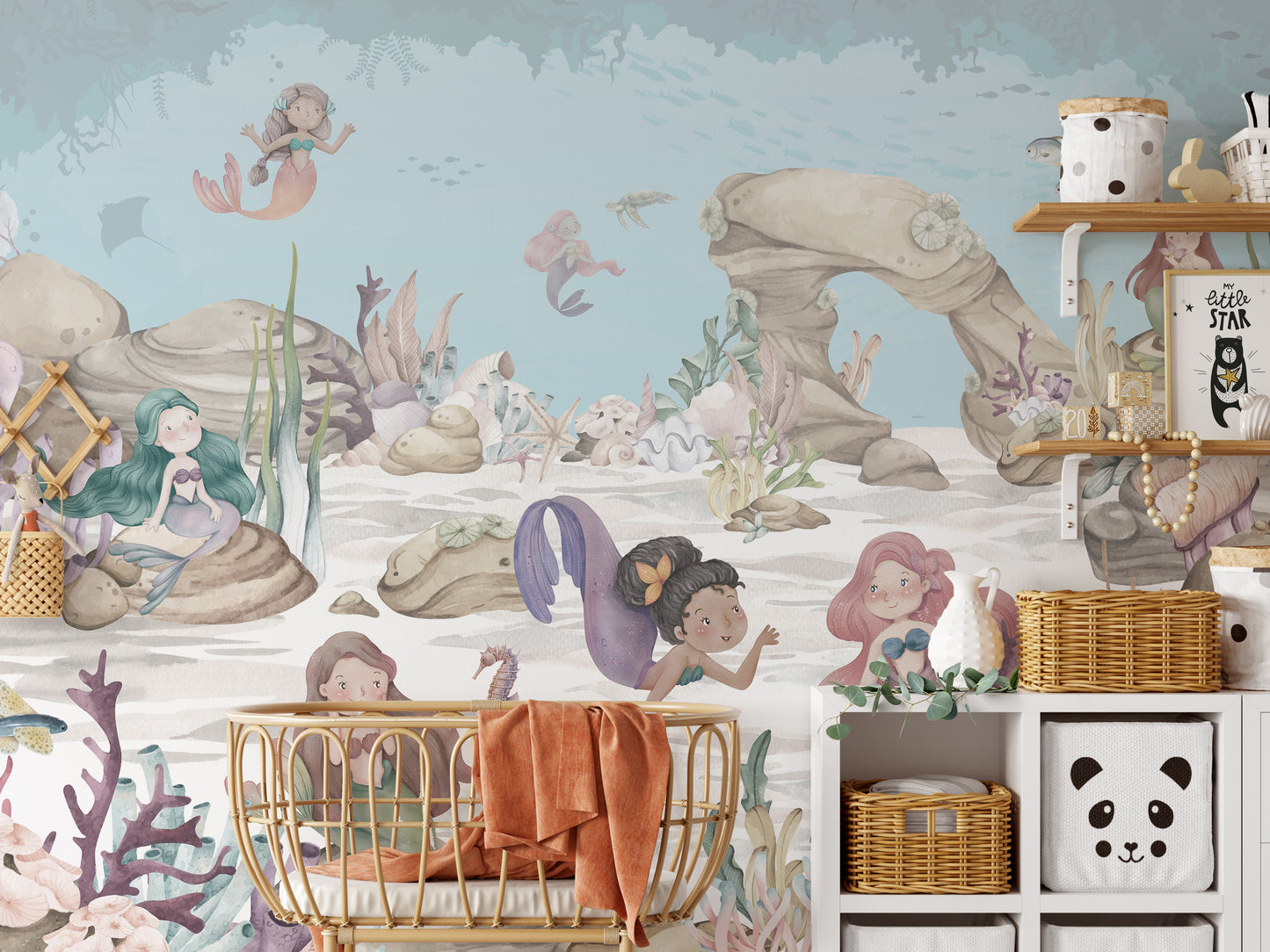 Mermaid Miracles Girls Room Mural