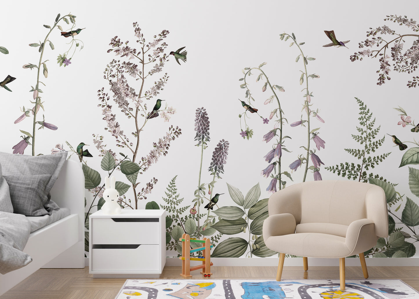 Hummingbird Hedge Wall Mural