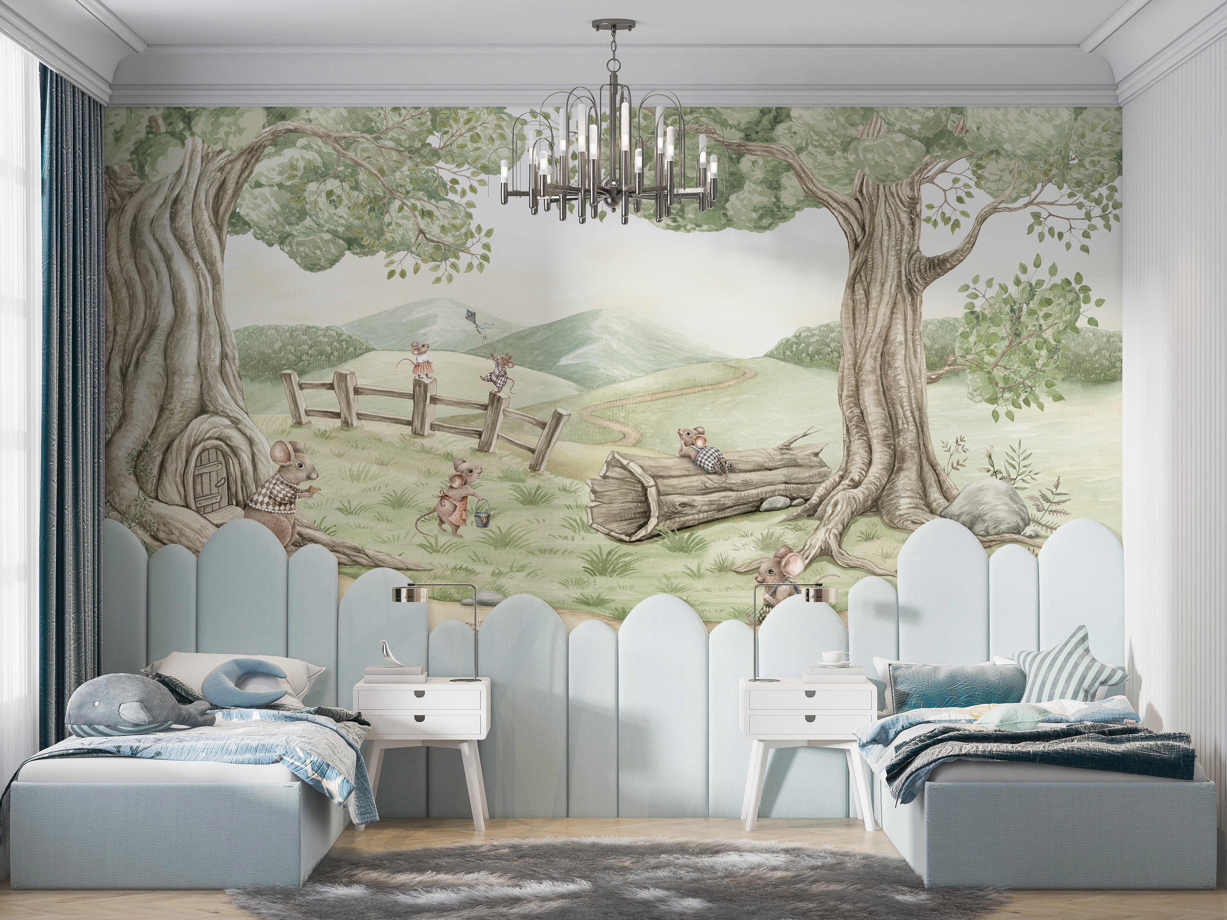 Mouse Family Wall Mural - Giffywalls