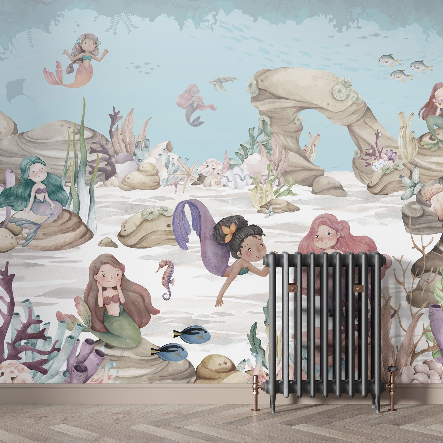 Mermaid Miracles Girls Room Mural