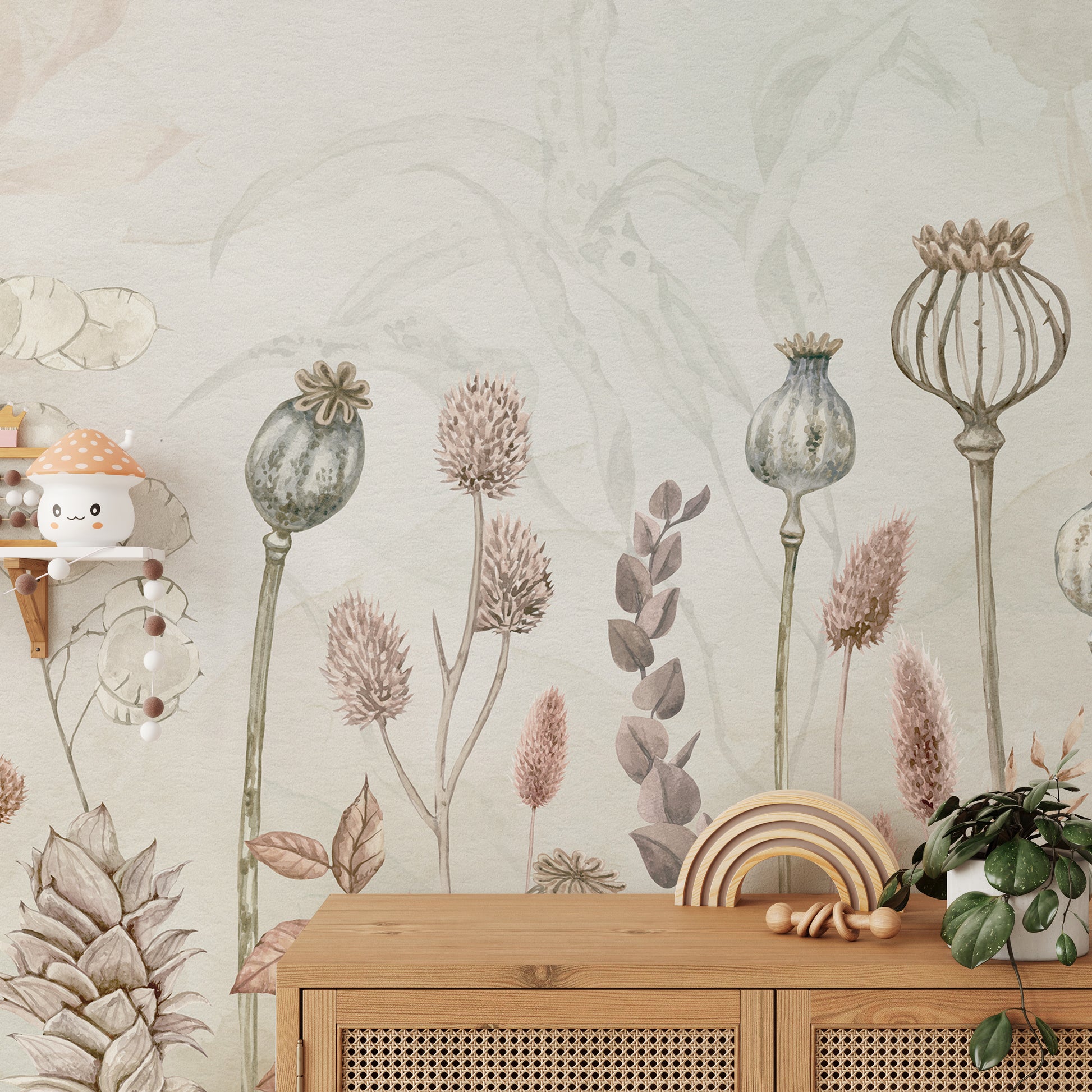 Autumn Flowers Wallpaper Mural For Wall