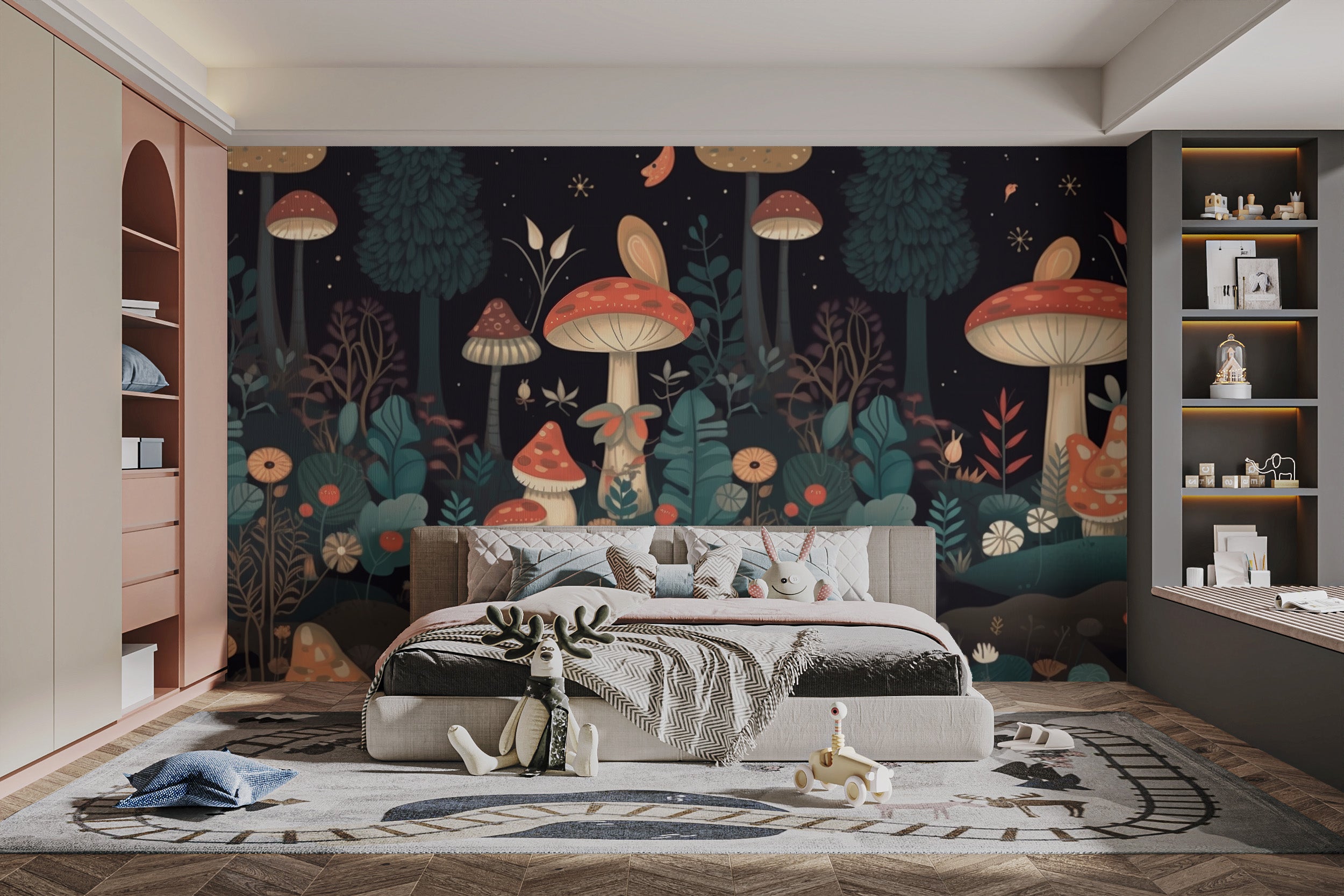 Mushroom Garden Wallpaper Mural 