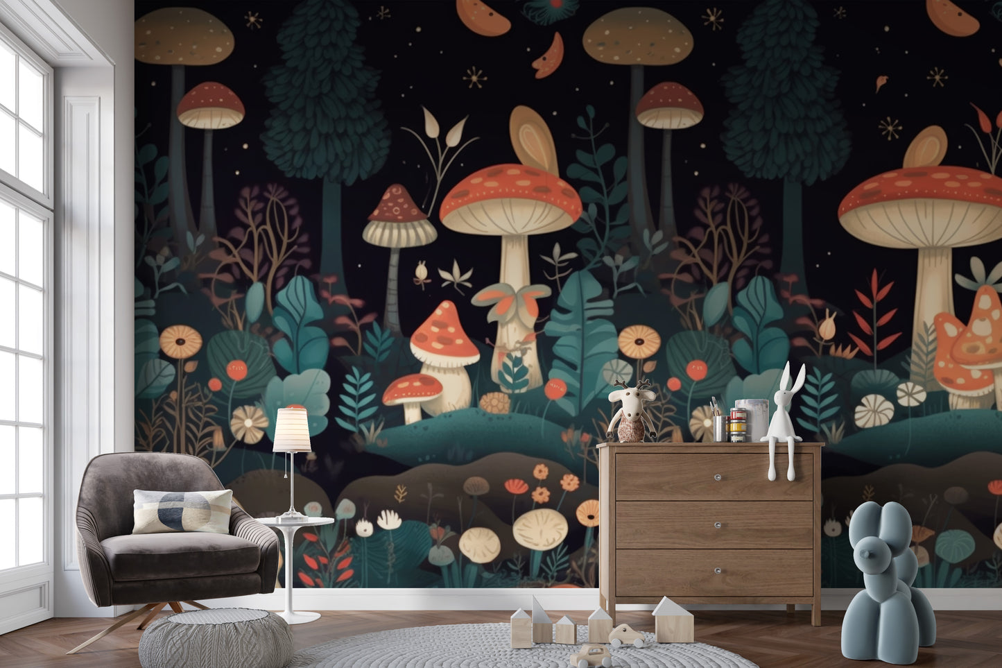 Mushroom Garden Wallpaper Mural