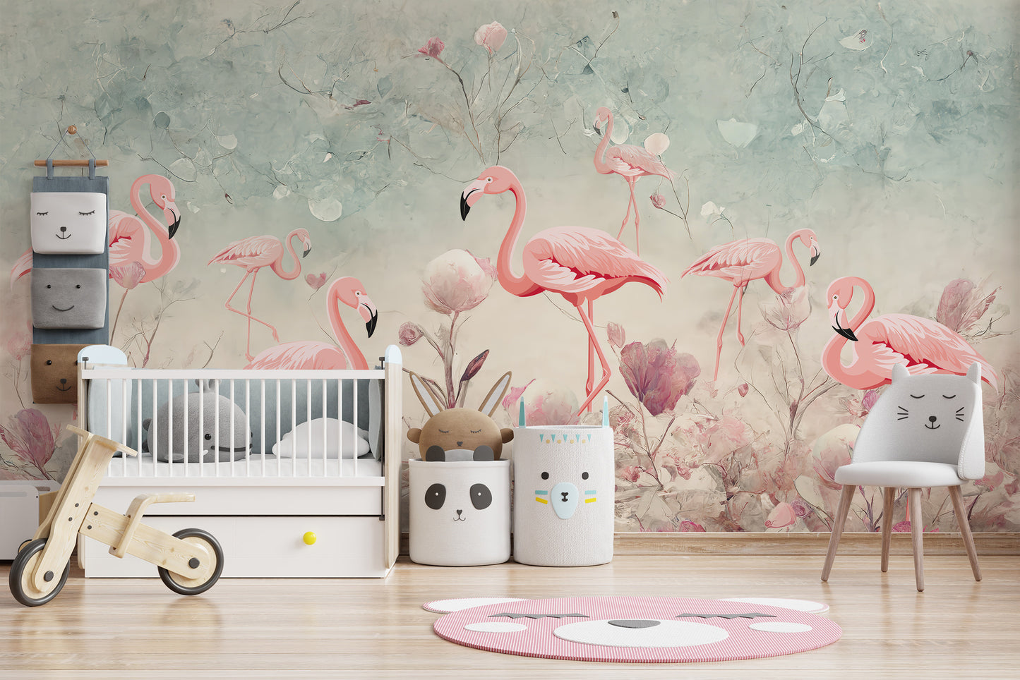 Ethereal Flamingo Habitat Wall Design
