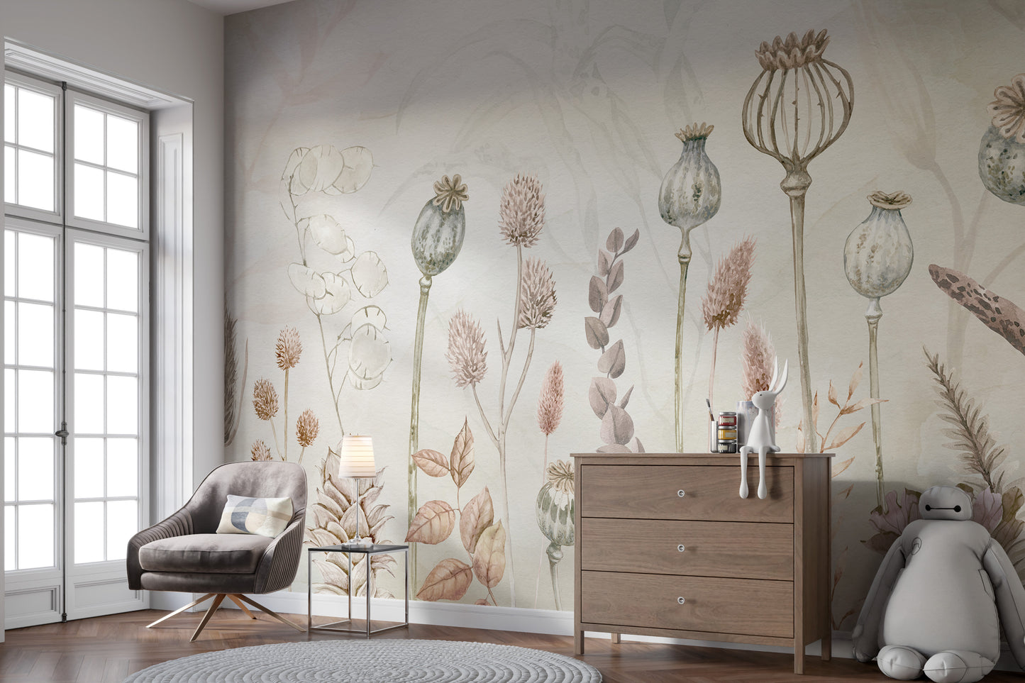 Autumn Flowers Wallpaper Mural For Wall