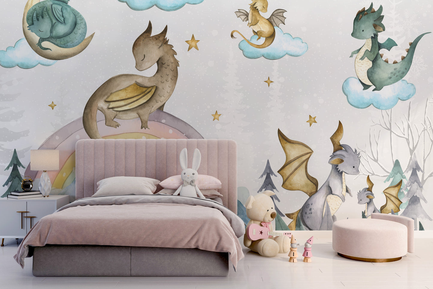 Mystical Dragon Wallpaper Mural