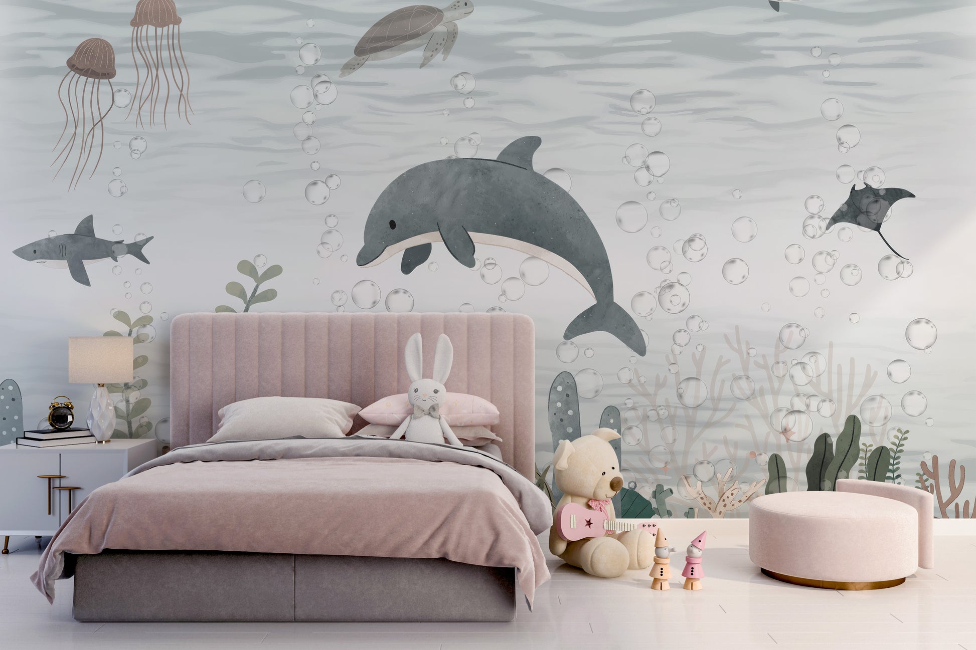 Gentle Aquatic Habitat Wallpaper Mural
