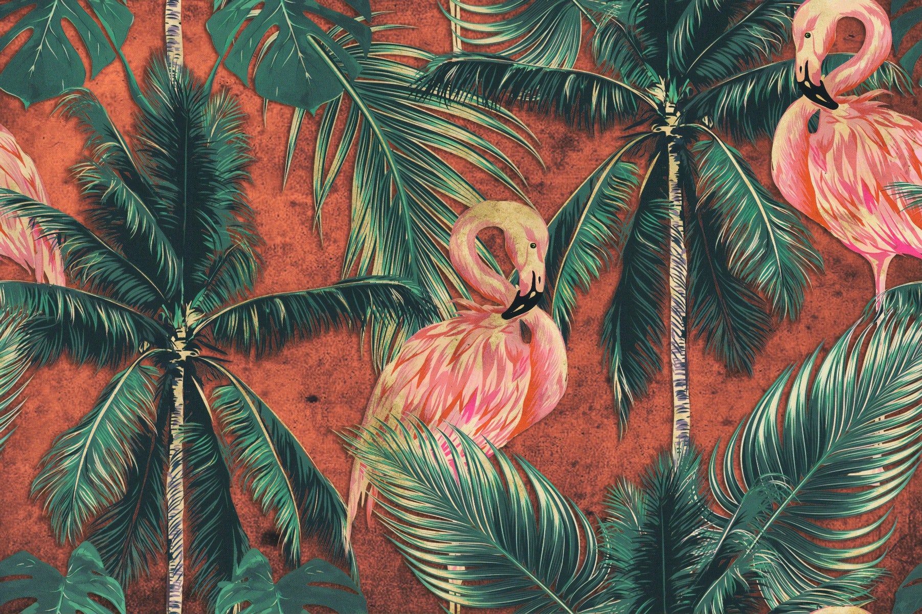 Coral Flamingo Wallpaper