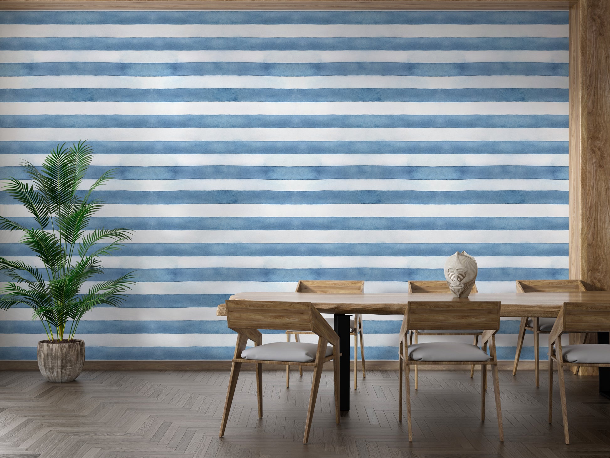 Watercolor Stripe Wall Mural