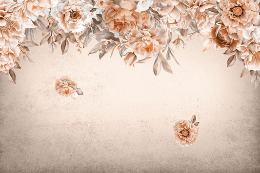 Peach Blossom Elegance Wallpaper Mural