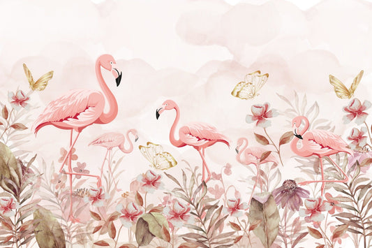 Flamingo Serenade Wallpaper Mural