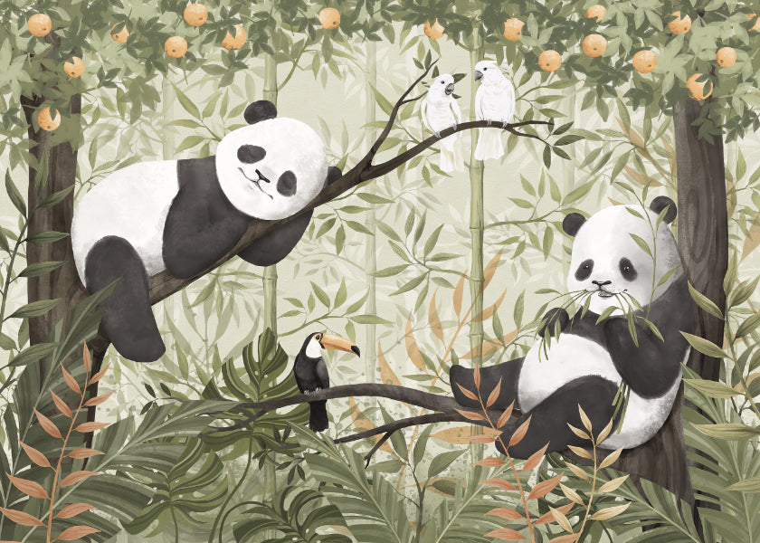 Peaceful Panda Canopy Wall Mural