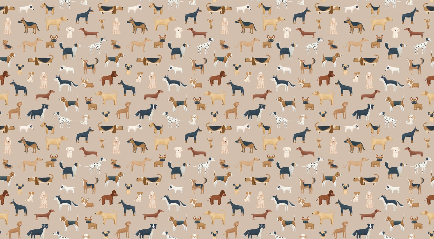 Brown Canine Mosaic Wallpaper