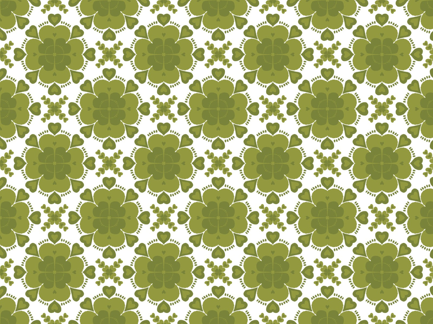 Green Clover Geometric Wallpaper